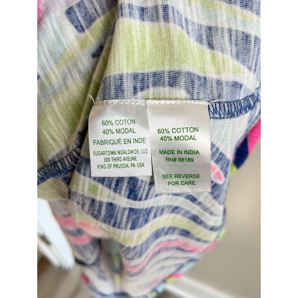 Lilly Pulitzer Eddie Dress Cotton Modal Button Front Resort Coastal Beach Sz M - Picture 3 of 8